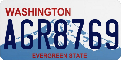 WA license plate AGR8769