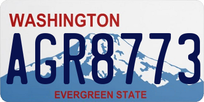 WA license plate AGR8773