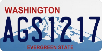 WA license plate AGS1217