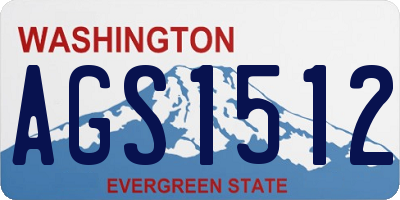 WA license plate AGS1512