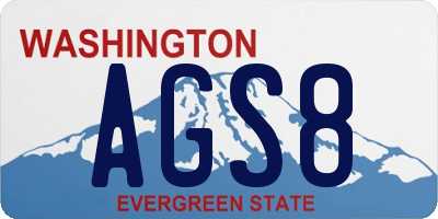 WA license plate AGS8