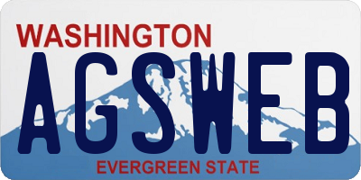 WA license plate AGSWEB