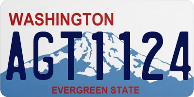 WA license plate AGT1124