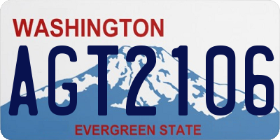 WA license plate AGT2106