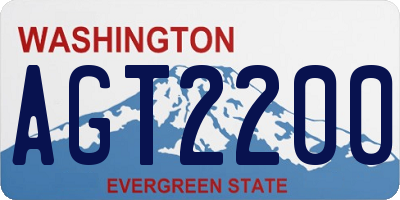 WA license plate AGT2200
