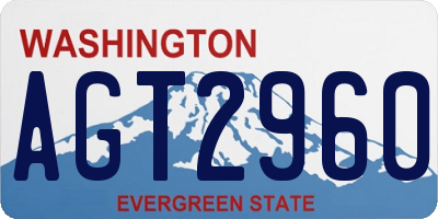 WA license plate AGT2960