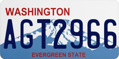 WA license plate AGT2966