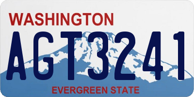 WA license plate AGT3241