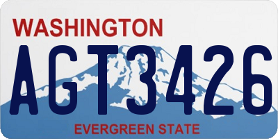 WA license plate AGT3426