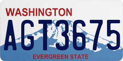 WA license plate AGT3675