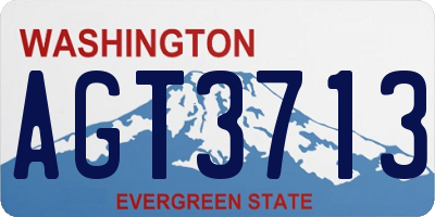 WA license plate AGT3713