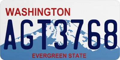 WA license plate AGT3768
