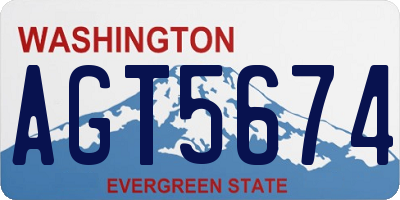 WA license plate AGT5674