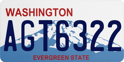 WA license plate AGT6322