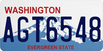 WA license plate AGT6548