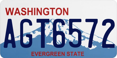 WA license plate AGT6572