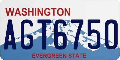 WA license plate AGT6750