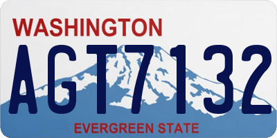 WA license plate AGT7132