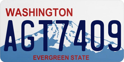 WA license plate AGT7409