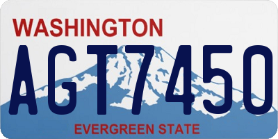 WA license plate AGT7450
