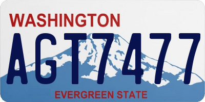 WA license plate AGT7477