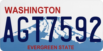 WA license plate AGT7592