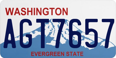 WA license plate AGT7657