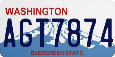 WA license plate AGT7874