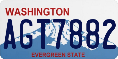 WA license plate AGT7882