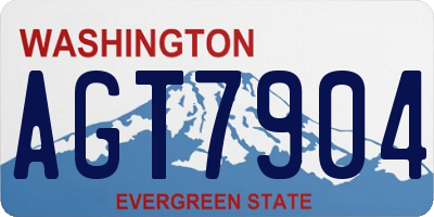 WA license plate AGT7904