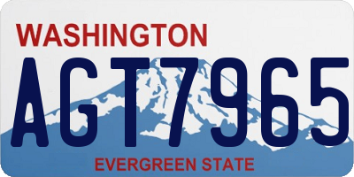 WA license plate AGT7965