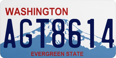 WA license plate AGT8614