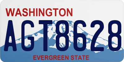 WA license plate AGT8628