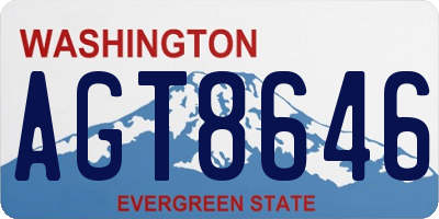 WA license plate AGT8646
