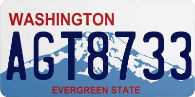 WA license plate AGT8733