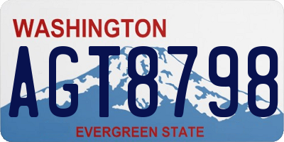 WA license plate AGT8798