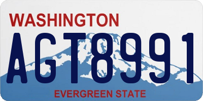 WA license plate AGT8991