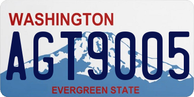 WA license plate AGT9005