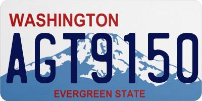 WA license plate AGT9150
