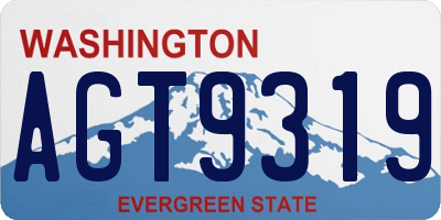 WA license plate AGT9319