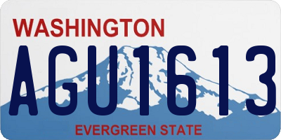 WA license plate AGU1613