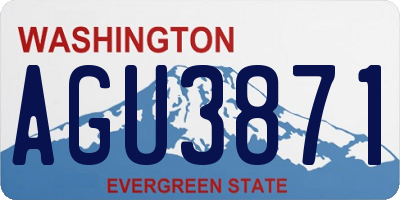 WA license plate AGU3871