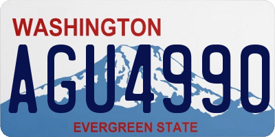 WA license plate AGU4990