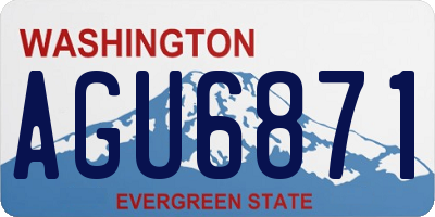 WA license plate AGU6871