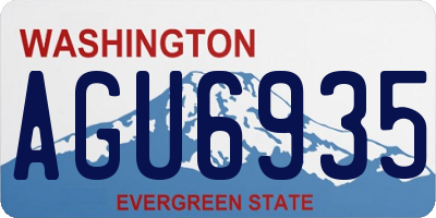WA license plate AGU6935