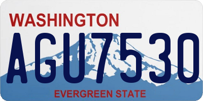 WA license plate AGU7530