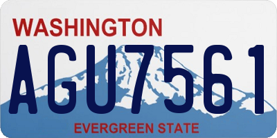 WA license plate AGU7561