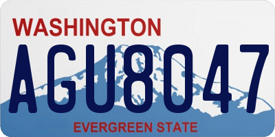 WA license plate AGU8047