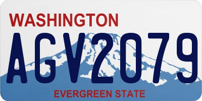 WA license plate AGV2079