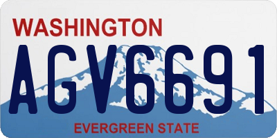 WA license plate AGV6691
